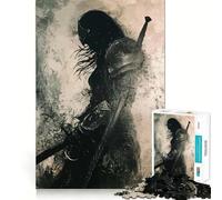 Puzzle de 1000 pièces représentant des Adolescents Guerriers Noirs surréalistes Décoration Murale Lumineuse et relaxante 38x52cm