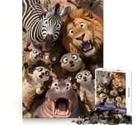 Puzzle de 1000 pièces représentant des Animaux de Dessin animé aux Expressions Surprises,idéal pour Les Adolescents Développe la mémoire Cognitive,Passe-Temps paisible,découpe précise,Joyeux Noël