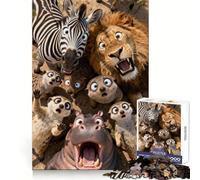 Puzzle de 1000 pièces représentant des Animaux de Dessin animé aux Expressions Surprises, idéal pour Les Adolescents Détente et Stimulation intellectuelle Bords Uniformes (38x52cm)
