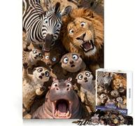 Puzzle de 1000 pièces représentant des Animaux de Dessin animé aux Expressions Surprises, idéal pour Les Adolescents Détente et Stimulation intellectuelle Bords Uniformes (38x26cm)