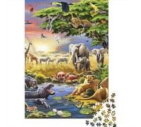 Puzzle de 1000 pièces représentant des Animaux de la forêt Tropicale (38 x 26 cm) pour Adultes et Amateurs de Puzzles