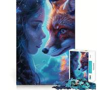 Puzzle de 1000 pièces représentant des Animaux de la Galaxie Mystique pour Adultes Jeu de Concentration et de détente Bordure serrée Cadeau du Père Noël (50x75cm)