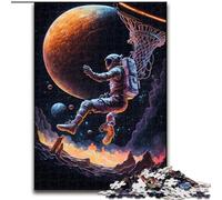 Puzzle de 1000 pièces représentant des astronautes Jouant au Basket-Ball pour Adolescents. Jeu Stimulant et Amusant en Famille. Chaque pièce est Unique (50x75cm).