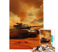 Puzzle de 1000 pièces représentant des Chars d'assaut en Combat Un Jeu addictif pour développer la Patience et s'amuser en Famille pour Un Anniversaire (50x75cm)