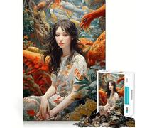 Puzzle de 1000 pièces représentant des Femmes,la Nature et l'art Chinois,idéal pour Les Adolescents Jeu de mémoire Amusant et Facile à transporterComposants Robustes et découpés avec précision