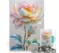 Puzzle de 1000 pièces représentant des Fleurs à l'aquarelle pour Adultes Jeu de réflexion Stimulant Structure à emboîtement précise Facile à Apprendre Plaisir en Famille (50x75cm)