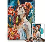 Puzzle de 1000 pièces représentant des Fleurs pour Adultes Jeu Stimulant l'esprit Pièces précises et sans Couture Activité relaxante à Faire en Groupe à l'intérieur (50x75cm)