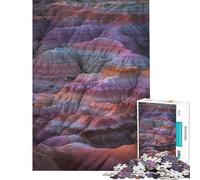 Puzzle de 1000 pièces représentant des Formations rocheuses colorées et superposées Un Paysage idéal pour Les Adultes Un Jeu Anti-Stress Amusant et Original Parfait comme Cadeau pour Toute la Famille