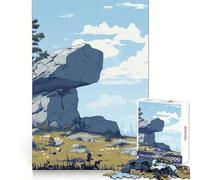 Puzzle de 1000 pièces représentant des Formations rocheuses précaires pour Adultes Stimule la mémoire Apaisant et divertissant Découpe de qualité supérieure Cadeau attentionné 38x52cm
