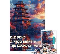 Puzzle de 1000 pièces représentant des haïkus Japonais idéal pour Les Adolescents et Les Adultes Jeu Familial de précision et Stimulant à Offrir en Cadeau (38x26cm)