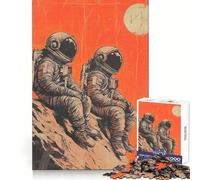 Puzzle de 1000 pièces représentant des Jumeaux astronautes sur Mars, idéal pour Adultes entraînement cérébral, Passe-Temps paisible, découpe Laser, Cadeau Symbolique (38x26cm)