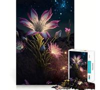 Puzzle de 1000 pièces représentant des lys Roses et Blancs, idéal pour Adultes, Stimulant cérébral et Anti-Stress, décoration Murale aux Bords précis (50x75cm)