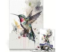 Puzzle de 1000 pièces représentant des Oiseaux à l'aquarelle,idéal pour Les Adolescents,pour se concentrer et s'occuper Pendant Les Moments de détente Un Cadeau Charmant et Facile à Assembler 38x26cm
