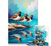 Puzzle de 1000 pièces représentant des Oiseaux de Rivage rassemblés, idéal pour Les Adolescents, Stimulant la réflexion à la Maison, Bords Nets, Cadeau Festif 38x26cm