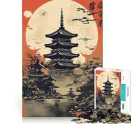 Puzzle de 1000 pièces représentant des paysages Vintage du Japon,idéal pour Les Adolescents activité ludique et stimulante de Haute précision,découpe précise et apaisante pour Une Pause mentale