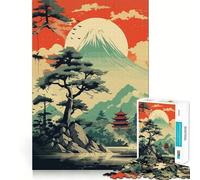 Puzzle de 1000 pièces représentant des paysages Vintage du Japon,idéal pour Les Adolescents Pièces Parfaitement emboîtables,sans espaces,pour Une activité Amusante en Famille Le Soir (38x26cm)