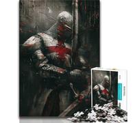 Puzzle de 1000 pièces représentant des peintures de Chevaliers médiévaux pour Adultes, idéal comme Cadeau pour Toute la Famille (38x26cm)