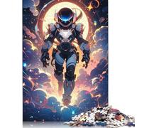 Puzzle de 1000 pièces représentant des personnages de combinaisons spatiales, puzzles rectangulaires en bois créatifs pour adultes, grands puzzles pour jeux de famille (75 x 50 cm)