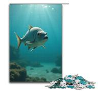 Puzzle de 1000 pièces représentant des Poissons nageant dans des eaux Peu Profondes idéal pour Les Adultes et Les Adolescents de 14 Ans et Plus (38 x 26 cm).
