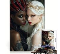 Puzzle de 1000 pièces représentant des Portraits d'anges et de démons, idéal pour Les Adolescents clarté d'esprit, Divertissement paisible, Cadeau saisonnier Parfait (50x75cm)