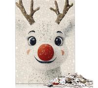 Puzzle de 1000 pièces représentant des Rennes de Noël pour Adultes, Puzzles en Papier pour Halloween, Cadeaux pour Adolescents, décoration d'intérieur Unique, 1000 pièces (38 x 26 cm)