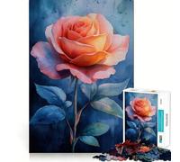 Puzzle de 1000 pièces représentant des Roses à l'aquarelle Développe la mémoire,ludique et de qualité Professionnelle pour stimuler l'esprit (38x52cm)
