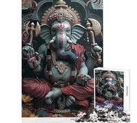 Puzzle de 1000 pièces représentant Ganesh Dieu Hindou idéal pour décorer Un Mur ou comme Jouet Un Cadeau Original et Amusant pour se Creuser Les méninges Convient également pour décorer Un Bureau