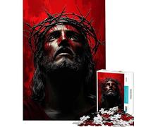 Puzzle de 1000 pièces représentant Jésus-Christ idéal pour Un Anniversaire ou Noël en Famille Jouet Anti-Stress à partir de 14 Ans 38x26cm