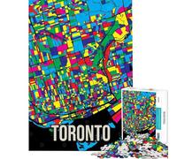 Puzzle de 1000 pièces représentant la Carte de Toronto Un Jeu captivant pour Adolescents idéal pour développer la Patience et la créativité Un Cadeau Stimulant et Difficile à réaliser Parfait