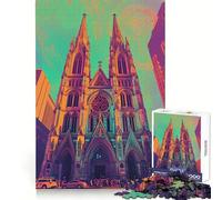 Puzzle de 1000 pièces représentant la cathédrale Saint-Patrick de New York, pour Adultes Jeu de logique Solide, idéal pour Jouer en Groupe Bords Nets Cadeau Parfait 38x26cm