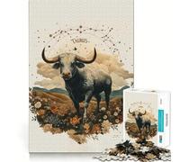 Puzzle de 1000 pièces représentant la Constellation du Taureau, pour Adultes Un Jeu de logique Stimulant, Anti-anxiété, Bords Transparents, idéal comme Cadeau 38x52cm