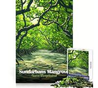 Puzzle de 1000 pièces représentant la forêt de mangroves des Sundarbans, idéal pour Les Adolescents Jeu de logique Simple et Amusant, découpe Parfaite, Cadeau d'anniversaire 38x52cm