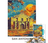 Puzzle de 1000 pièces représentant la Mission de San Antonio idéal pour Les Adolescents et Les familles Activités ludiques et éducatives à la Maison (Dimensions 38x26cm)