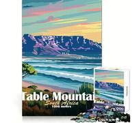 Puzzle de 1000 pièces représentant la Montagne de la Table, en Afrique du Sud, pour Adolescents Améliore la mémoire, se divertit en Silence, Bords précis, Cadeau Artistique 38x52cm