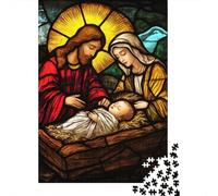 Puzzle de 1000 pièces représentant la Naissance de Jésus. Un Puzzle Unique et créatif, idéal comme Cadeau pour Adultes ou Jeu Familial Stimulant. Dimensions : 38 x 26 cm.