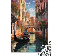 Puzzle de 1000 pièces représentant la Place de la cité d'eau de Venise, pour Adultes et Jeux éducatifs en Papier (38 x 26 cm). Jeu Familial.