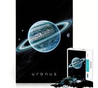 Puzzle de 1000 pièces représentant la planète Uranus et Ses Anneaux, pour Adultes Jouet Intelligent et ludique Finitions soignées Idéal pour Les fêtes de Fin d'année (50x75cm)