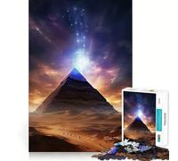 Puzzle de 1000 pièces représentant la Pyramide de l'Égypte Antique Jeu de réflexion et d'exercice,Assemblage précis,sans espaces,défi cérébral interactif pour la Maison (50x75cm)
