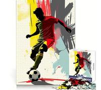 Puzzle de 1000 pièces représentant la Silhouette d'un Joueur de Football Belge,idéal pour Les Adolescents Découpe Laser,découpe Facile,Un Joli Cadeau pour s'amuser et développer Son Esprit (50x75cm)