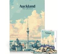 Puzzle de 1000 pièces représentant la Skyline d'Auckland, en Nouvelle-Zélande, pour Adultes stimule la mémoire, Passe-Temps paisible, Assemblage sécurisé, Cadeau de Saison (50x75cm)