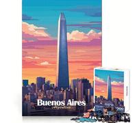 Puzzle de 1000 pièces représentant la Skyline de Buenos Aires,idéal pour Les Adolescents Stimule la mémoire,apaise l'esprit et Offre Un Divertissement de qualité (38x52cm)