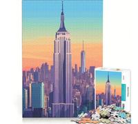 Puzzle de 1000 pièces représentant la Skyline de l'empire State Building, Jeu éducatif, activités ludiques à la Maison, Cadeau d'anniversaire, Cadeau de Voyage 38x52cm