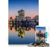 Puzzle de 1000 pièces représentant la Skyline de Vienne au Coucher du Soleil,idéal pour Adultes Jeu de mémoire et,découpé au Laser pour Un Assemblage Parfait Cadeau Unique pour soulager Le Stress