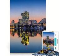 Puzzle de 1000 pièces représentant la Skyline de Vienne au Coucher du Soleil,idéal pour Les Adolescents Développe Les capacités mentales,pièces de Taille Uniforme,activité relaxante à Faire en Groupe