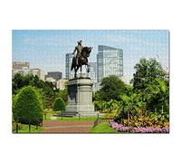 Puzzle de 1000 pièces représentant la Statue de Boston (États-Unis), 38 x 26 cm, Souvenir de Voyage.