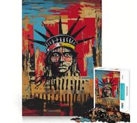 Puzzle de 1000 pièces représentant la Statue de la Liberté amérindienne, idéal pour Adultes Jeu intellectuel apaisant et décoratif Mural de qualité (38x26cm)