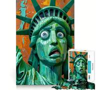 Puzzle de 1000 pièces représentant la Statue de la Liberté, idéal pour Les Adolescents Un Jeu Intelligent pour Partager Un Moment Convivial et Construire Une œuvre d'art 38x26cm