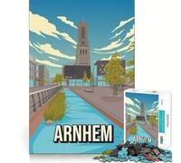 Puzzle de 1000 pièces représentant la Ville d'Arnhem,aux Pays-Bas Jeu d'assemblage Facile,Stimulant et Relaxant,idéal comme Cadeau d'anniversaire (50x75cm)