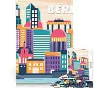 Puzzle de 1000 pièces représentant la Ville de Berlin, en Allemagne, idéal pour Les Adolescents améliore la mémoire, se détend et s'amuse, découpe Laser, (38x26cm)