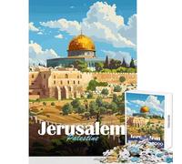 Puzzle de 1000 pièces représentant la Ville de Jérusalem idéal pour Les Adolescents Jeu éducatif et Cadeau Parfait pour Toute la Famille Convient également comme décoration de Bureau 38x52cm